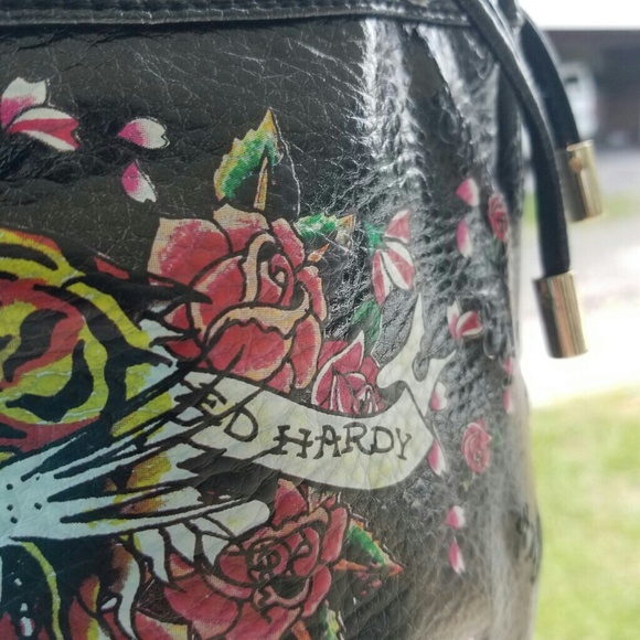 Ed Hardy Purse Tiger Chain Detail New Without Tags - Picture 3 of 8